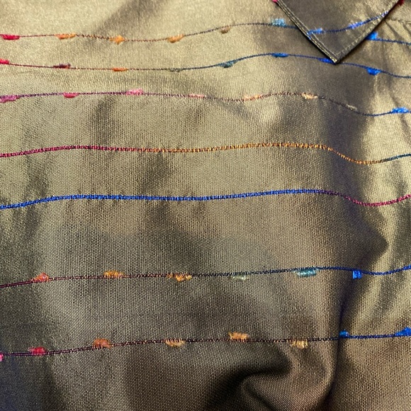 Maggie & Max green oversized silk/ satin buttondown blouse - Size XL - Picture 6 of 8